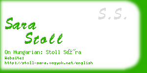 sara stoll business card